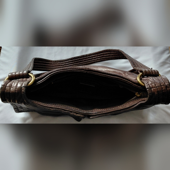 KOOBA metallic Bronze Leather, Shoulder Baguette, Tote, Y2K - Picture 7 of 8